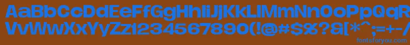 DueraExpamediPersonal Font – Blue Fonts on Brown Background