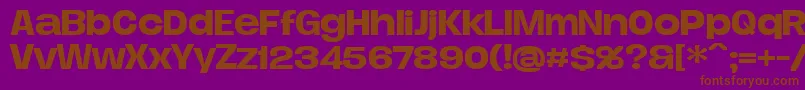 DueraExpamediPersonal Font – Brown Fonts on Purple Background