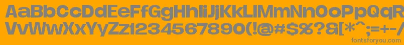 DueraExpamediPersonal Font – Gray Fonts on Orange Background