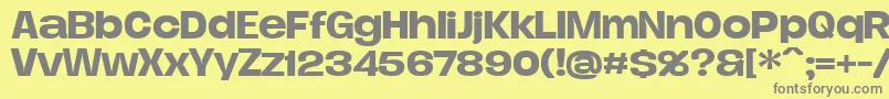 DueraExpamediPersonal Font – Gray Fonts on Yellow Background