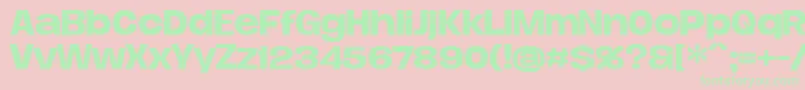 DueraExpamediPersonal Font – Green Fonts on Pink Background