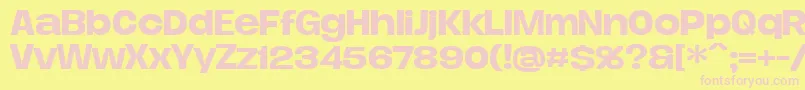 DueraExpamediPersonal Font – Pink Fonts on Yellow Background