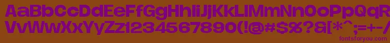 DueraExpamediPersonal Font – Purple Fonts on Brown Background