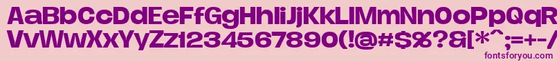 DueraExpamediPersonal Font – Purple Fonts on Pink Background