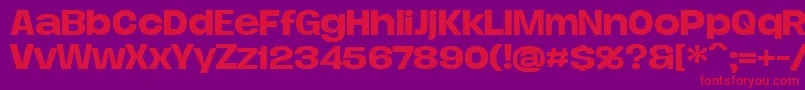 DueraExpamediPersonal Font – Red Fonts on Purple Background