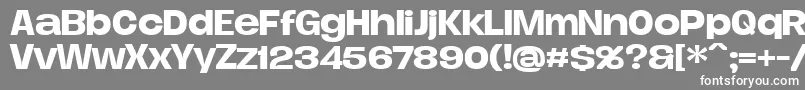 フォントDueraExpamediPersonal – 灰色の背景に白い文字