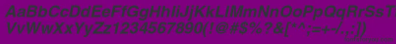 AglettericacBolditalic Font – Black Fonts on Purple Background