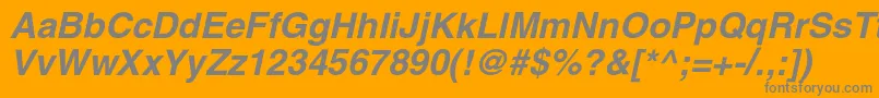 フォントAglettericacBolditalic – オレンジの背景に灰色の文字