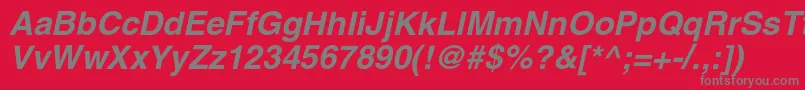 フォントAglettericacBolditalic – 赤い背景に灰色の文字