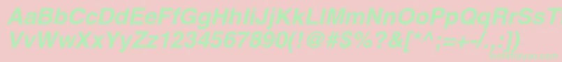 AglettericacBolditalic Font – Green Fonts on Pink Background