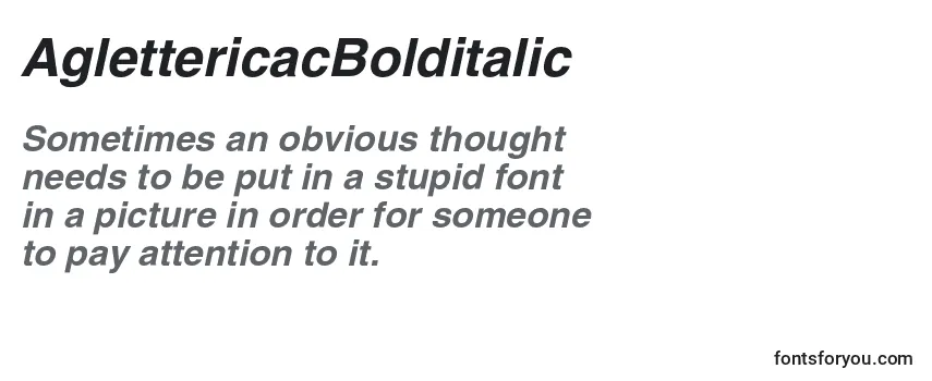 Review of the AglettericacBolditalic Font
