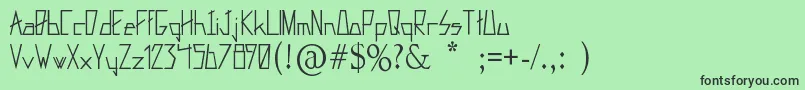 フォントFixxed – 緑の背景に黒い文字