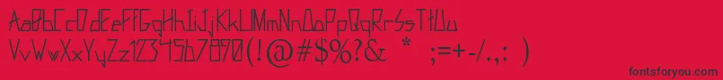 Fixxed Font – Black Fonts on Red Background
