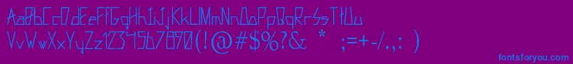 Fixxed Font – Blue Fonts on Purple Background