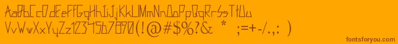 Fixxed Font – Brown Fonts on Orange Background