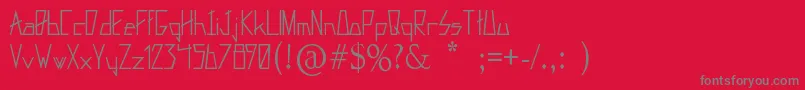 フォントFixxed – 赤い背景に灰色の文字