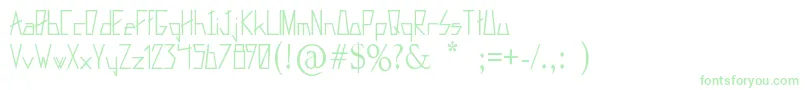 Fixxed Font – Green Fonts on White Background