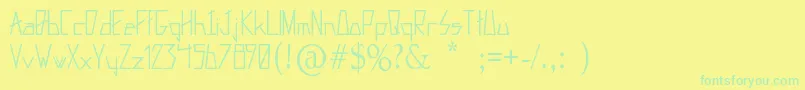 Fixxed Font – Green Fonts on Yellow Background