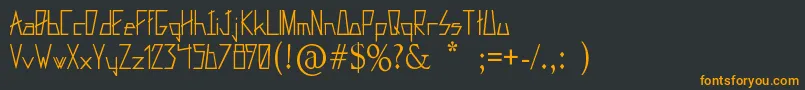 フォントFixxed – 黒い背景にオレンジの文字