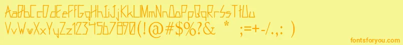 Fixxed Font – Orange Fonts on Yellow Background