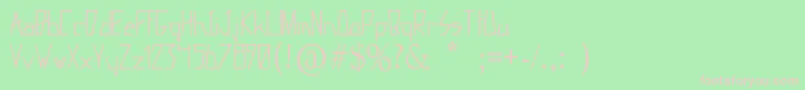 Fixxed Font – Pink Fonts on Green Background