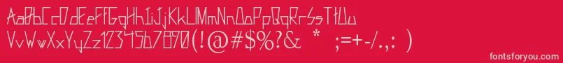 Fixxed Font – Pink Fonts on Red Background