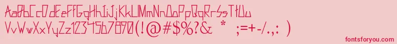 Fixxed Font – Red Fonts on Pink Background