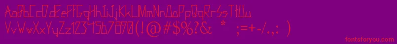 Fixxed Font – Red Fonts on Purple Background