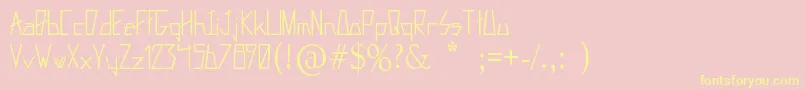 Fixxed Font – Yellow Fonts on Pink Background