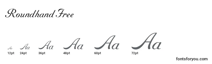 Größen der Schriftart RoundhandFree (101743)