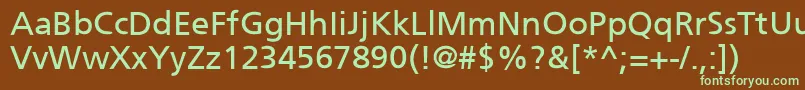 Шрифт FrobisherRegular – зелёные шрифты на коричневом фоне