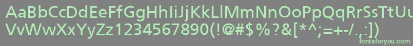 フォントFrobisherRegular – 灰色の背景に緑のフォント