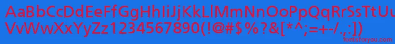 FrobisherRegular Font – Red Fonts on Blue Background