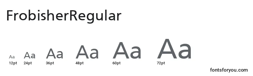 Размеры шрифта FrobisherRegular