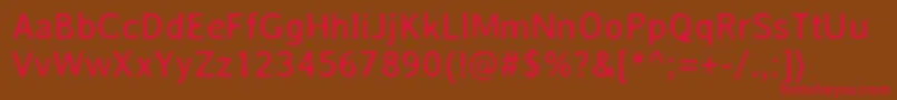 AveriasansRegular Font – Red Fonts on Brown Background