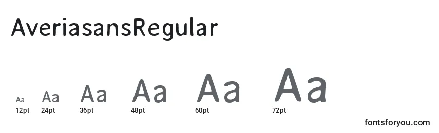 Размеры шрифта AveriasansRegular