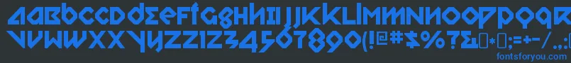 RelishgarglerRegular Font – Blue Fonts on Black Background