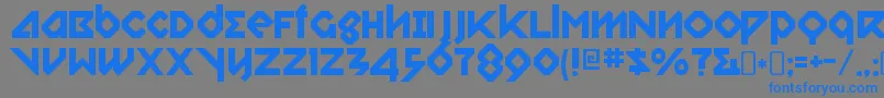 フォントRelishgarglerRegular – 灰色の背景に青い文字