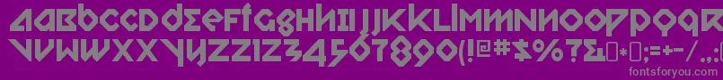 RelishgarglerRegular Font – Gray Fonts on Purple Background