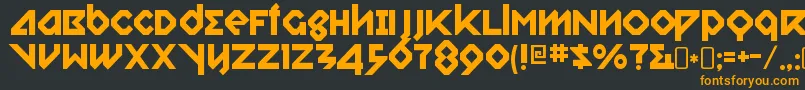 RelishgarglerRegular Font – Orange Fonts on Black Background