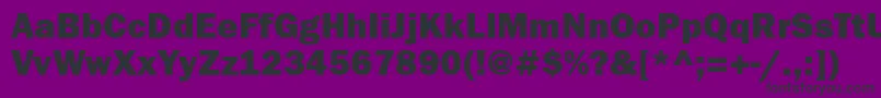 Franklingothheavyett Font – Black Fonts on Purple Background