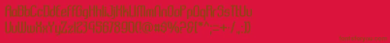 Police Komikzba – polices brunes sur fond rouge