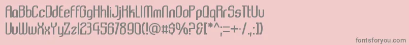フォントKomikzba – ピンクの背景に灰色の文字