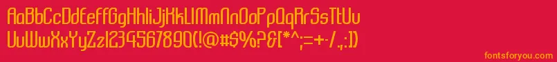 Komikzba Font – Orange Fonts on Red Background