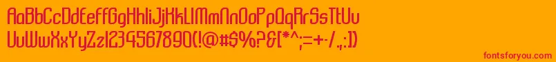 Komikzba Font – Red Fonts on Orange Background
