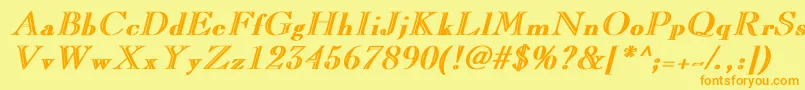 CaslonopenfaceBoldItalic Font – Orange Fonts on Yellow Background