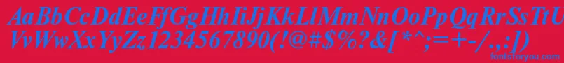 NewtoncBolditalic Font – Blue Fonts on Red Background