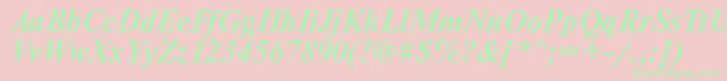 NewtoncBolditalic Font – Green Fonts on Pink Background