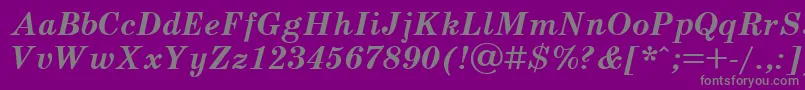 フォントScbbi – 紫の背景に灰色の文字