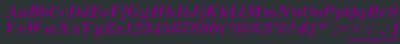 Scbbi-Schriftart – Violette Schriften auf schwarzem Hintergrund